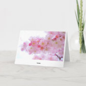 ピンクさくらんぼ花 |ハッピーバースデー カード (裏面)