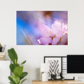 ピンクさくらんぼ花 ポスター (ホームオフィス)