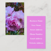 ピンクさくらんぼ花 名刺 (正面/裏面)