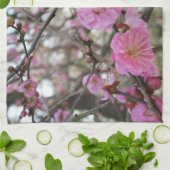 ピンクさくらんぼ花/桜/サクラ(桜) キッチンタオル (折り畳み)