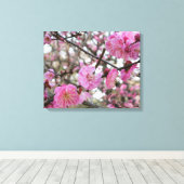 ピンクさくらんぼ花/桜/サクラ(桜) キャンバスプリント (インサイチュ (ウッドフロア))