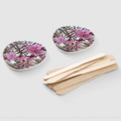 ピンクさくらんぼ花/桜/サクラ(桜) ハンドファン (組立なし)