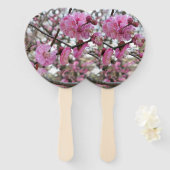 ピンクさくらんぼ花/桜/サクラ(桜) ハンドファン (正面&裏面)