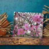 ピンクさくらんぼ花/桜/サクラ(桜) フォトプラーク (側面)