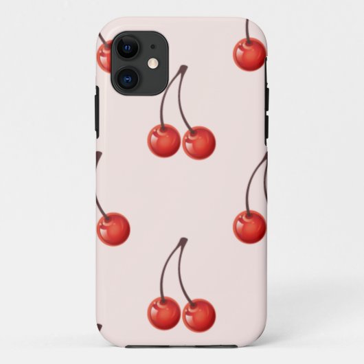 ピンクさくらんぼ Case-Mate iPhoneケース (裏面)