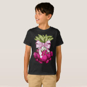 ピンクさくらんぼ Tシャツ (正面フル)