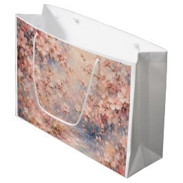 ピンクさくら 桜 ロマンチックで夢のような ラージペーパーバッグ