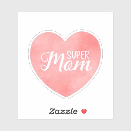 ピンクすごいの水の色のハートの母の日 シール (シート)