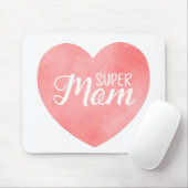 ピンクすごいの水の色のハートの母の日 マウスパッド (マウス)