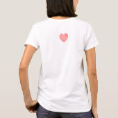 ピンクすごいの水の色のハートの母の日 Tシャツ (裏面)