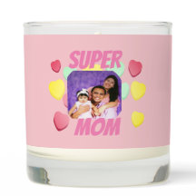 ピンクすごいママ写真カラフルハート |母の日