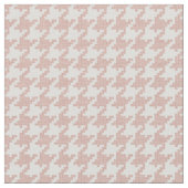 ピンクそして白く千鳥格子ので幾何学的なパターン ファブリック (クローズアップ)
