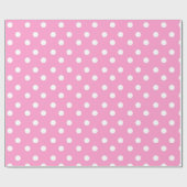 ピンクそして白く大きい水玉模様はギフト用包装紙を印刷します ラッピングペーパー (フラット)