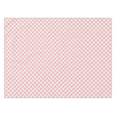 ピンクそして白人のかわいらしいレトロのチェッカー50sはパーティを楽しみます テーブルクロス (正面(横))