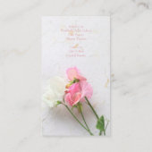 ピンクそして白人のスイートピーのお母さん コーリングカード (裏面)