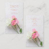 ピンクそして白人のスイートピーのお母さん コーリングカード (正面/裏面)