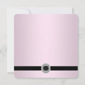 ピンクその後と今の写真の卒業 招待状 (裏面)