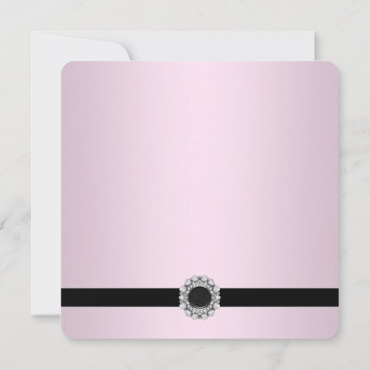 ピンクその後と今の写真の卒業 招待状 (裏面)