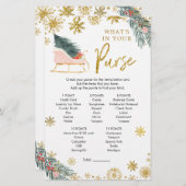 ピンクそりの冬の赤ちゃんシャワーあなたの財布の中に (正面/裏面)