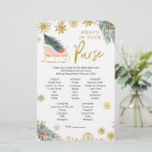 ピンクそりの冬の赤ちゃんシャワーあなたの財布の中に (スタンド正面)