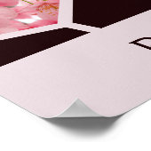 ピンクだけ!11枚の写真六角コラージュ ポスター (角)