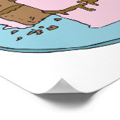 ピンクつや消しチョコレートケーキ ポスター (角)