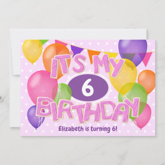 ピンクつや消し切り出しクッキー女の子の誕生日 招待状 (裏面)