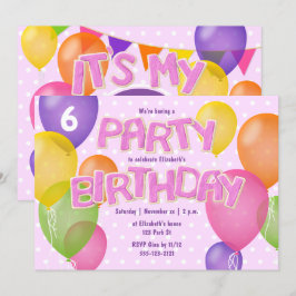 ピンクつや消し切り出しクッキー女の子の誕生日 招待状