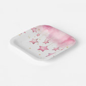 ピンクつるス紙カップ ペーパープレート (傾斜あり)