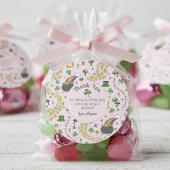 ピンクでかわいい&曲線的なセントパトリックデーの感謝 ラウンドシール