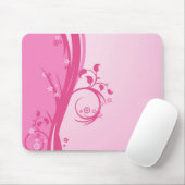 ピンクでかわいらしい マウスパッド (マウス)