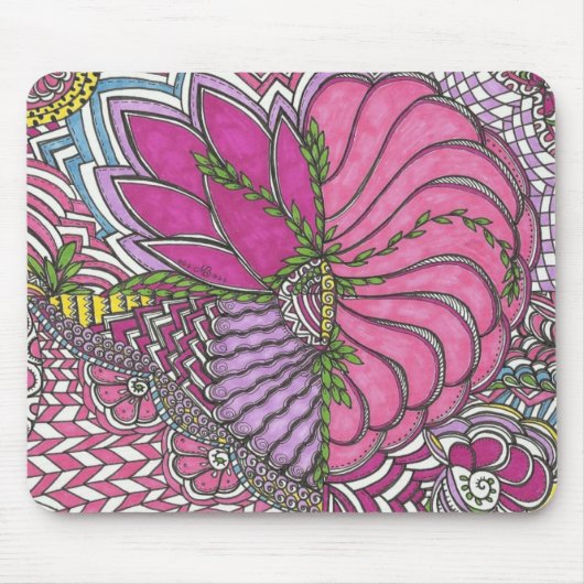 ピンクでかわいらしい マウスパッド (正面)