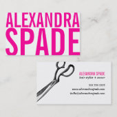 ピンクでカスタマイズ可能な新しくクールな名刺- 名刺 (正面/裏面)