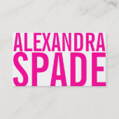 ピンクでカスタマイズ可能な新しくクールな名刺- 名刺 (正面)