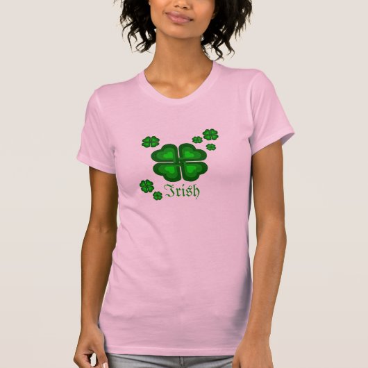ピンクでケルト語アイルランド語 Tシャツ (正面)