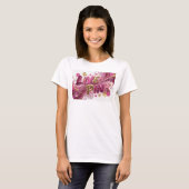 ピンクでポジティブ Statement Pink LIVE PINK Tシャツ デザイン (正面フル)