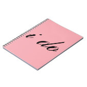 ピンクで黒を使う ノートブック (左側)