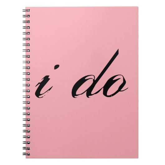 ピンクで黒を使う ノートブック (正面)