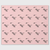 ピンクで黒を使う ラッピングペーパー (フラット)