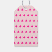 ピンクとお洒落深いのピンクのクリスマスツリー ギフトタグ (裏面)