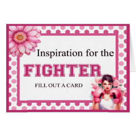 ピンクとかわいらしフローラ乳がんアドバイスカード