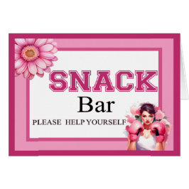 ピンクとかわいらしフローラ乳がんスナックカード