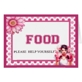 ピンクとかわいらしフローラ乳がん食品カード