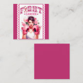 ピンクとかわいらしフローラ乳がん エンクロージャーカード (正面/裏面)