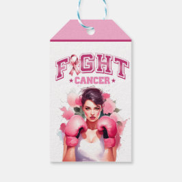 ピンクとかわいらしフローラ乳がん ギフトタグ