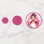 ピンクとかわいらしフローラ乳がん コンフェッティ (正面)