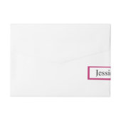 ピンクとかわいらしフローラ乳がん ラップアラウンド宛名ラベル (裏面)