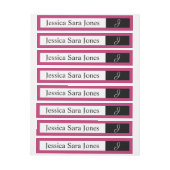 ピンクとかわいらしフローラ乳がん ラップアラウンド宛名ラベル (シート)