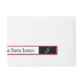 ピンクとかわいらしフローラ乳がん ラップアラウンド宛名ラベル (正面)