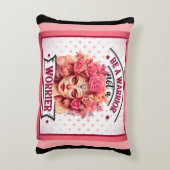 ピンクとかわいらし砂糖スカル アクセントクッション (裏面(縦))